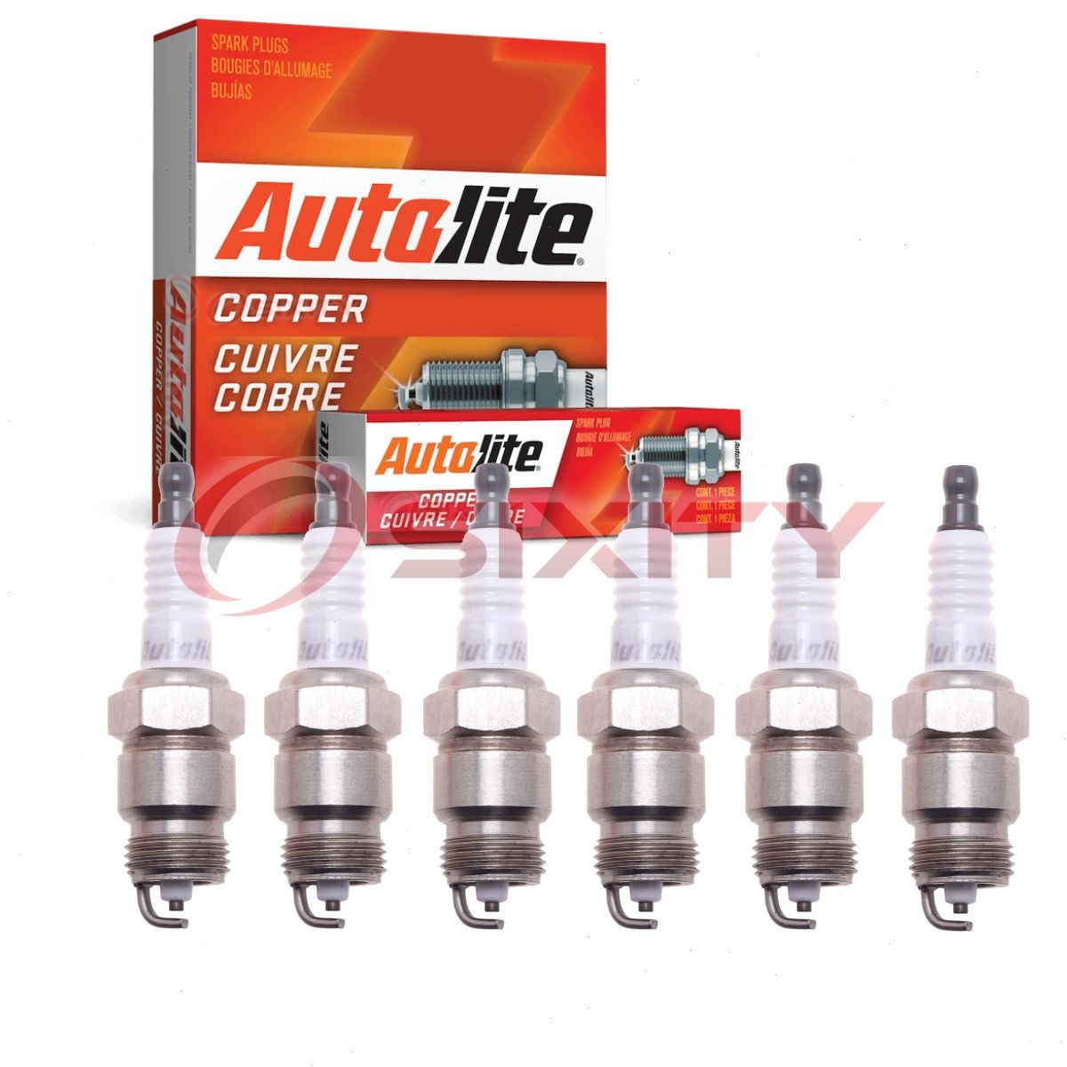 6 pc Autolite Copper Core Spark Plugs for 1968-1973 Ford P-100 3.9L L6 yw