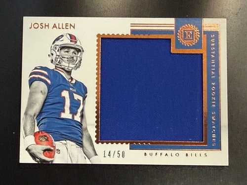 2018 Panini Encased Josh Allen RC Player Worn Patch /50