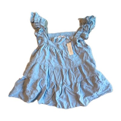 francescas mi ami Womens Blue Babydoll top Size Medium New With Tags