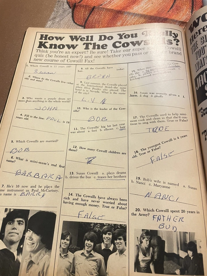 Tiger Beat Magazine DEc 1970 Partridge Family David Cassidy Barry Williams Foto 4 de 4