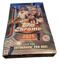 2025 Topps Chrome NFL Football Hobby Box 20 Packs/ 4 Cards Per Pack/ 1 Auto