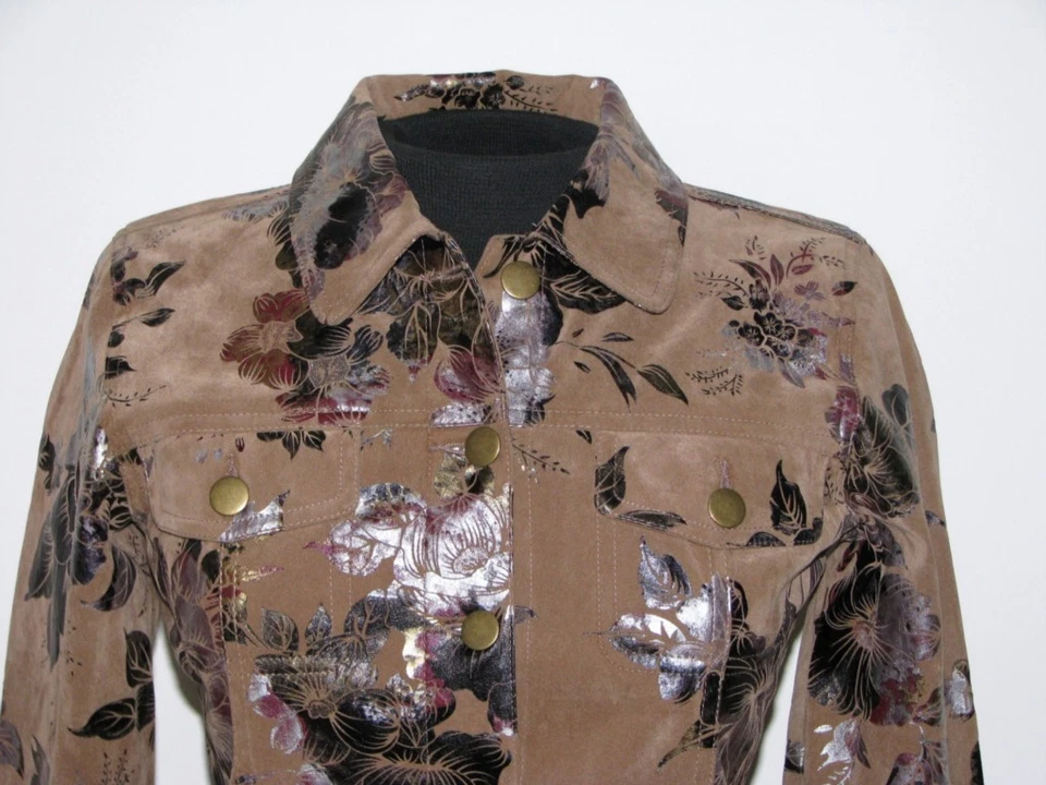 Bamboo Traders Womens Jacket Top Size Petite P - PP PP Browns Long Sleeve NEW - Image 2 of 3