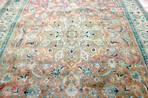 10X13 MUSEUM MASTERPIECE ANTIQUE HAND KNOTTED VEGETABLE DYE MASHADD WOOL RUG