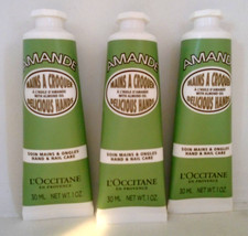 L'Occitane En Provence AMANDE Delicious Hand Nail Care Cream 1oz 30ml 3-PACK