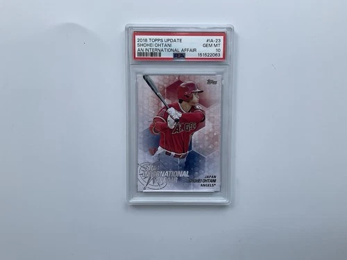 2018 Topps Update Series an International Affair Shohei Ohtani PSA 10