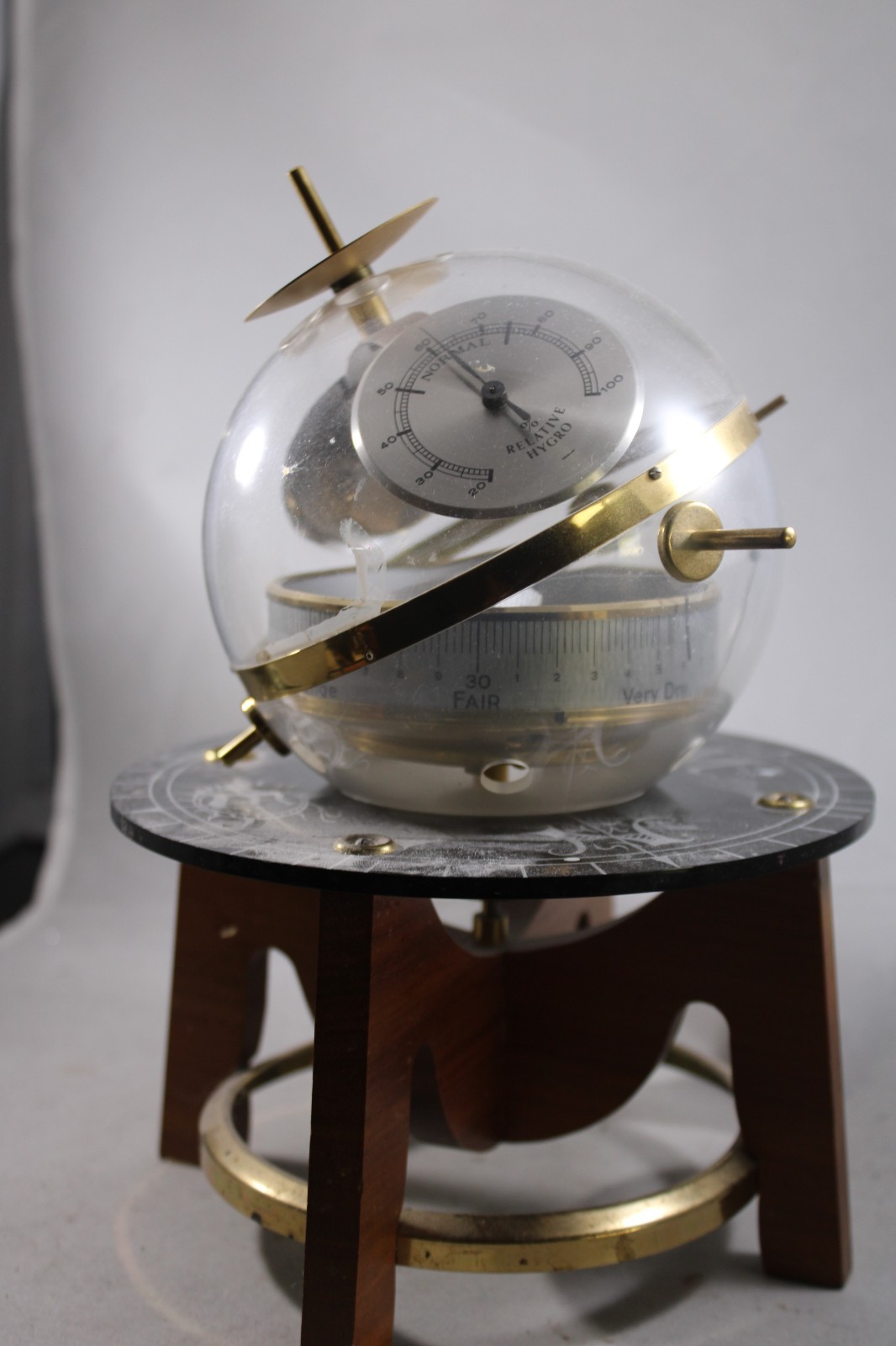 Vintage Sputnik Germany Weather Instrument Barometer Hydrometer Thermometer Rare