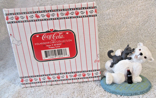Coca-Cola Polar Bear Cubs Collection “Puppy Love” #H72027 Free Shipping