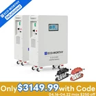 ECO-WORTHY 2Pack 48V 314AH (32.15kWh) LiFePO4 Battery Vertical Standing Backup