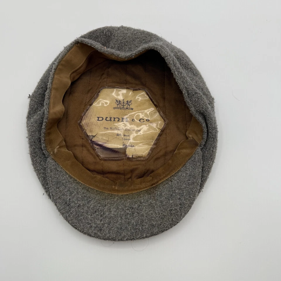 Boné Dunn & Co The Rutland County mistura de lã de cordeiro Cabbie Newsboy tweed vintage - Imagem 3 de 4