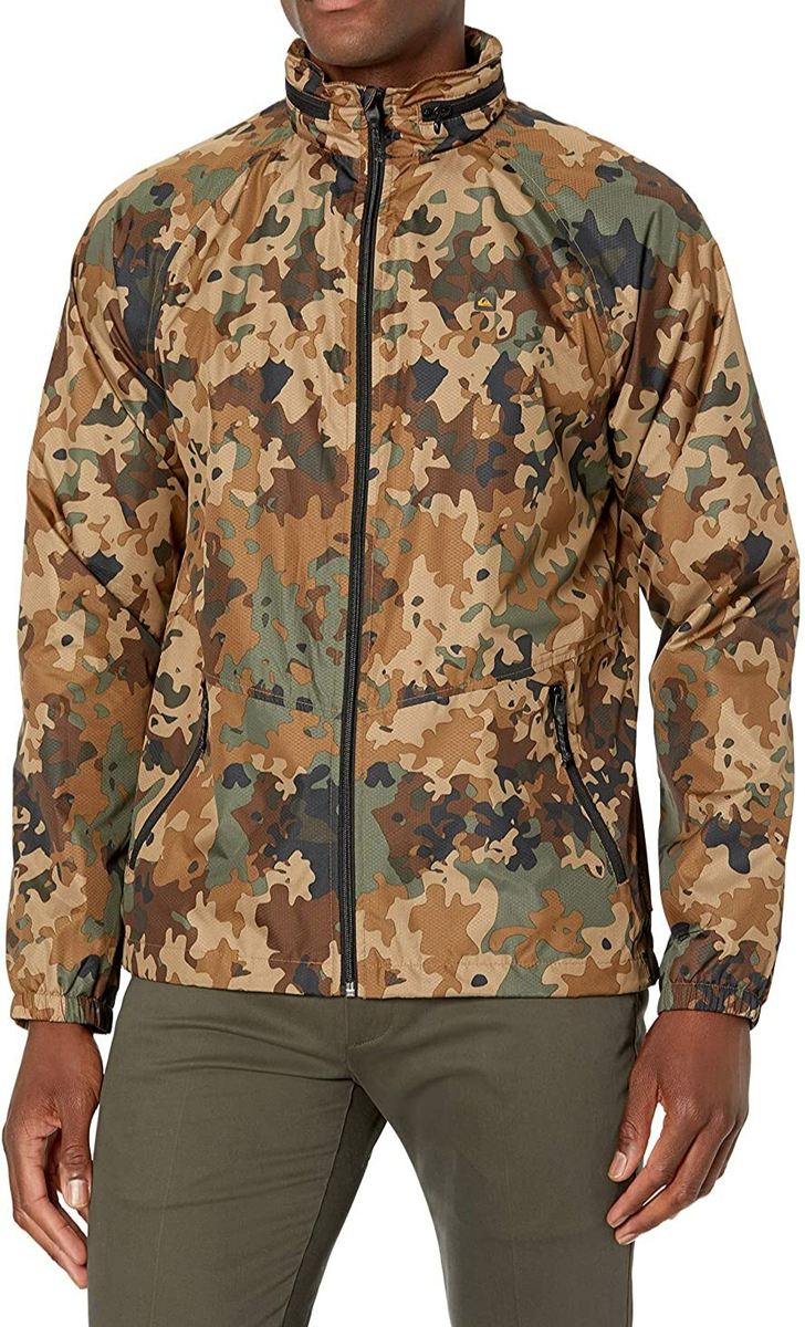 New Men's 2XL Quiksilver Camo Waterman Shell Shock Hooded