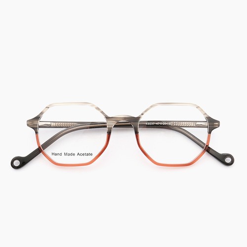 47mm Men Women Vintage Polygon Eyeglass Frames Full Rim Spectacles Glasses Retro - Picture 16 of 19