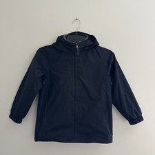 Lands End Boys Jacket Size M 5-6 Waterproof Fleece Lined Lightweight Hooded
