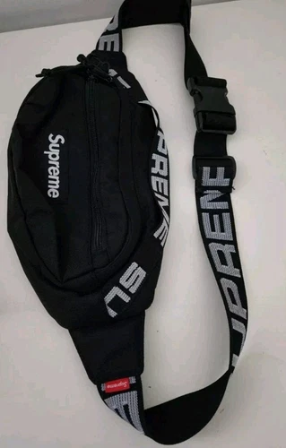 SS18 Supreme Sac Taille Noir Tissu Cordura Ceinture Épaule Fesses