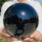 4.71LB Natural Black Obsidian Ball Quartz Crystal Sphere Gemstone Healing — photo 7