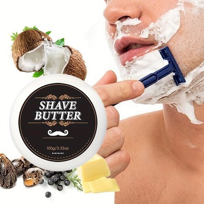 Men 100g For Mens Facial-care Shave Butter Non Greasy 1Pcs Moisturizing Smooth