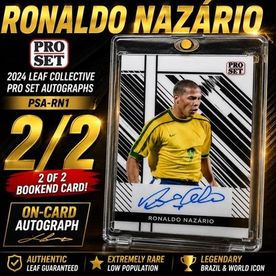 Ronaldo Nazário Auto 2/2 Leaf Pro Set 2024 Collective Autograph PSA-RN1 Brazil