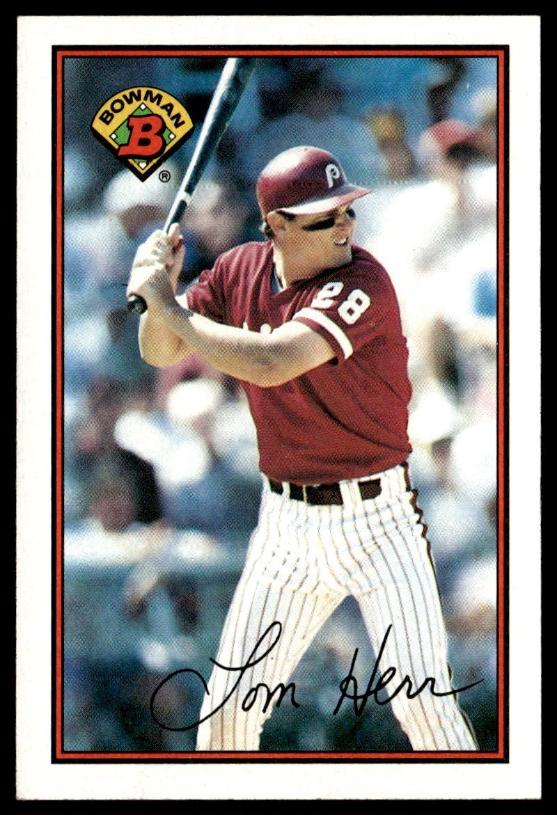 1989 Bowman Tom Herr Philadelphia Phillies #403