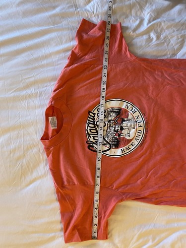 Camicia arancione punto singolo Chatagua Race And Fun Run 50/50 vintage 1988 L - Foto 6 di 8