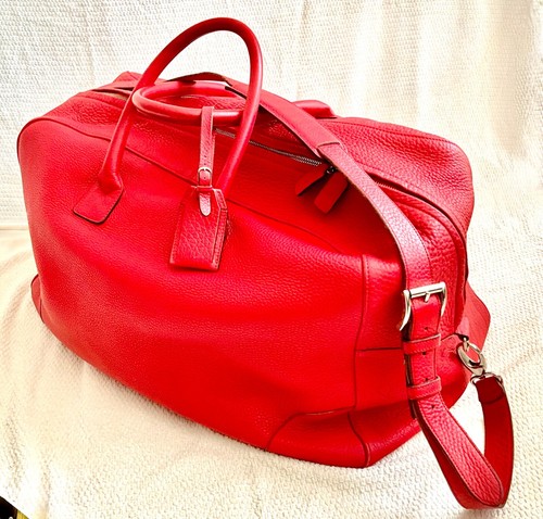 Ferrari Vintage Leather Overnight Duffle Bag - Picture 7 of 14