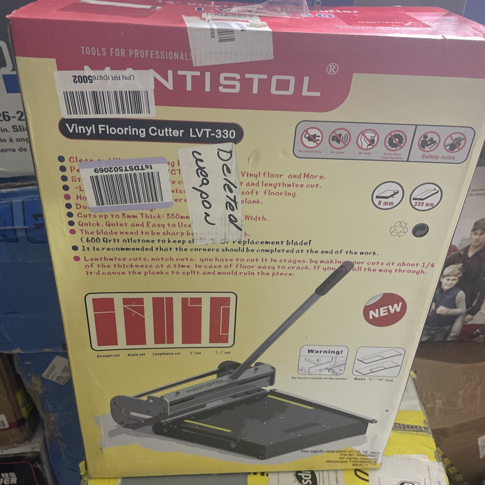 MantisTol LVT330 13" Vinyl plank cutter for VCT,LVT, LVP, WPC, SPC