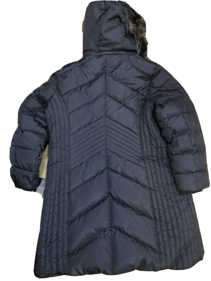 WOMENS LONDON FOG SLATE GREY PADDED HOODED JACKET COAT RRP $320.00 - Image 2 of 4