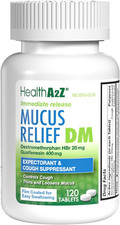 Mucus Relief DM 120 Tablets Dextromethorphan 20mg Guaifenesin 400mg Cough