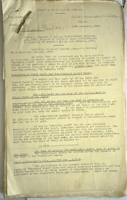 1926-1932 LNER Dokumente Re: Witwen, Waisen & Altersrenten 80+ Seiten (P1)