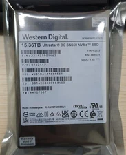 10pcs WD Ultrastar SN650 15.36TB SSD U.3 PCIe 4.0 NVMe Solid State Drive