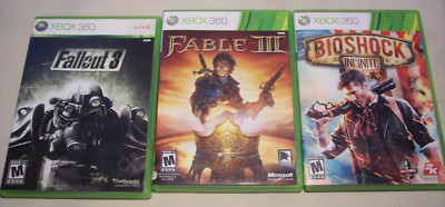 Microsoft xbox 360 fallout 3 fable 3 bioshock infinite lot