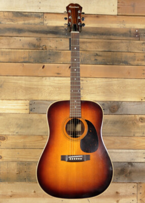 Epiphone 80's MIJ PR-715 Acoustic Guitar Antique Sunburst w/ Case