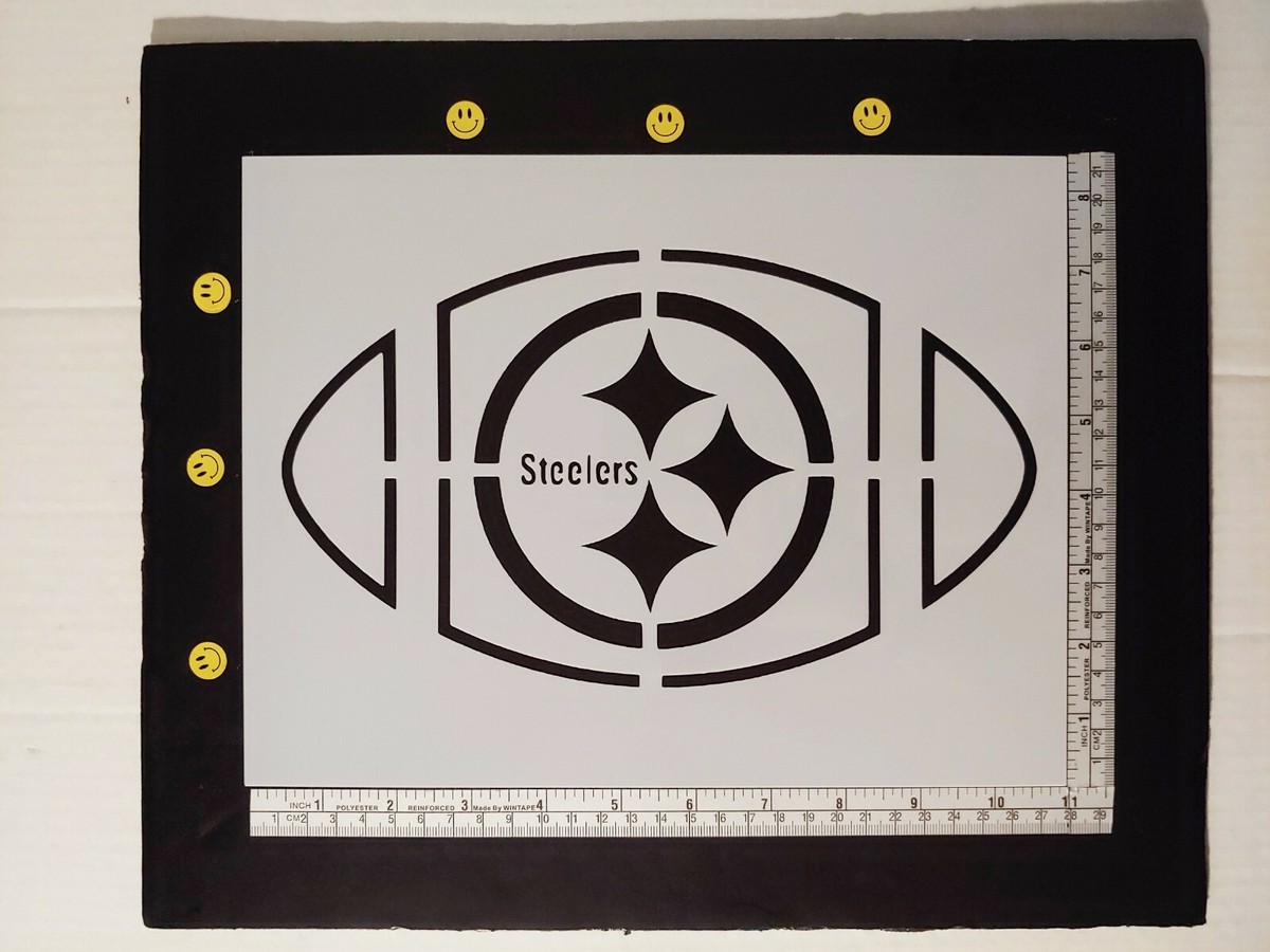Pittsburgh Steelers Football 11 pittsburgh-steelers-football-11-x-8-5-custom-stencil-fast-free-shipping-ebay