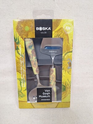BOSKA - Mini Cheese Slicer & Grater Set - Van Gogh's Sunflowers - New in Box