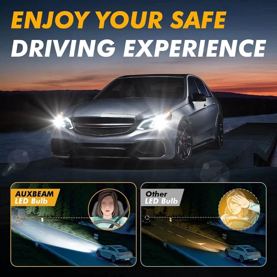 AUXBEAM H11 LED Headlights Low Beam For Kenworth T370 T660 T680 T880 2014-2020 - Image 4 of 4