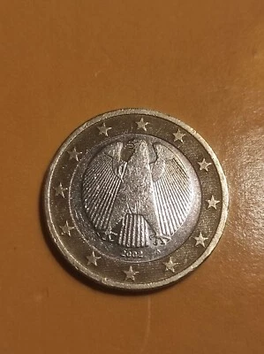 pièce de 1 euro unique 2002 Allemagne aigle Frappée A avec erreur sur l'aigle - Photo 1/2