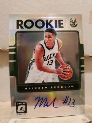 Malcolm Brogon 2016-17 Donruss Optic #8 Holo Prizm Rookie Signatures ...
