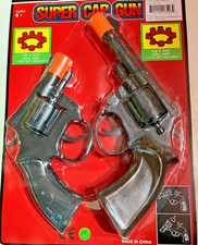 Super Cap Gun Toy 2 Handguns Fires 8 Shot Ring Caps 5  6 Inches