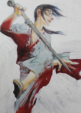 2000s BLADE OF THE IMMORTAL POSTCARD Hiroaki Samura 18 x 12.75 cm. (7  x 5 ) #25
