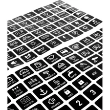 120PCS Car Button Stickers, Switch Panel Stickers, Car Accessories, Dashboard St