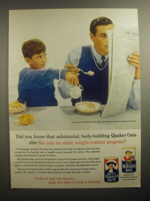 1963 Quick Quaker Oats and Mother's Oats Ad - Did you know