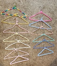 13 VTG 70s Crocheted Hangers Handmade Boho Retro Granny Made See Pictures H9 