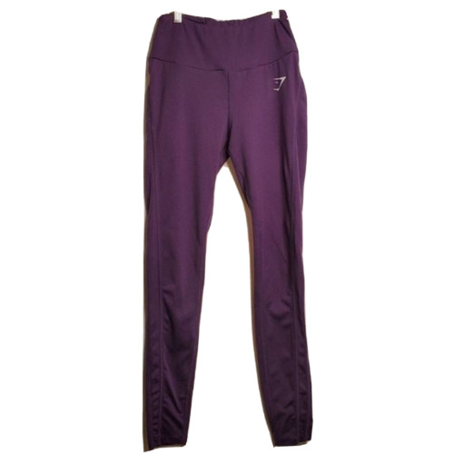 Gymshark Dry Leggings Women's Gray Purple Waistband Size Small S