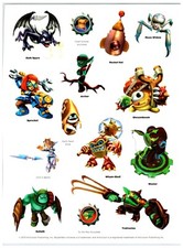 SKYLANDERS UNIVERSE CHARACTERS 8" x 11" Sticker Sheet Stickers M196