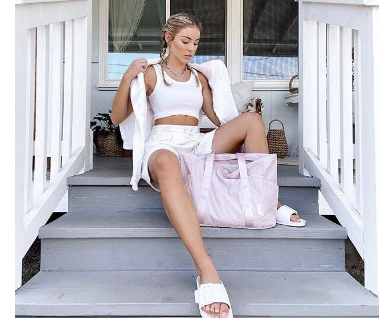 BAGSMART Zoraesque Pink Yoga Tote Bag