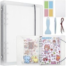 100 Sheets Reusable Sticker Book Collecting Book Pockets Collecting Album Reusab