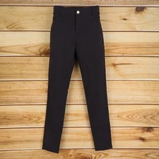 AB Studio Pants Womens WAIST: 26 IN. Brown Stretch Pockets Skinny Leg Flat Front