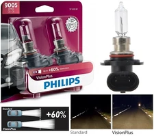 Philips VIsion Plus 60% 9005 65W Two Bulbs Headlight High Beam Replacement Stock