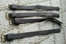 NOS OEM Vintage STYLECRAFT 60s (4) pieces Gray Nylon Flat WATCH BAND 16mm CANADA