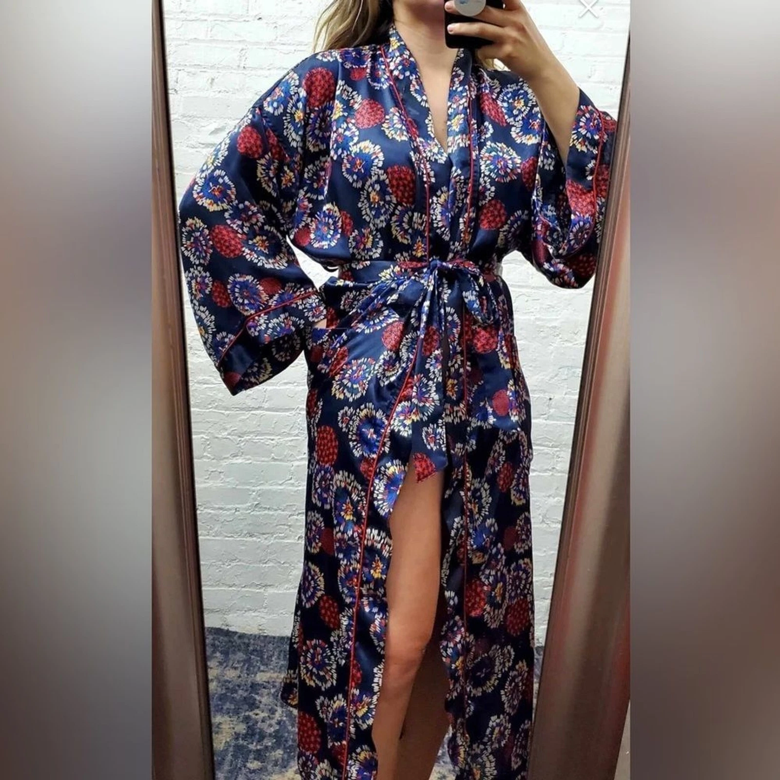Maxi robe plumetis vintage années 90 Christian Dior Monsieur feu d'artifice MANQUE CEINTURE