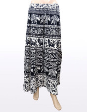 Women's Palazzo Wide leg Cotton Pant black  White Print Wholesale Lot