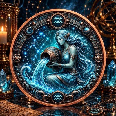 2026 Celestial Zodiacal Series: Astro Zodiac Aquarius 5oz UHR Copper  (PRE-SALE)